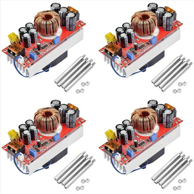 4X Convertidor Elevador CC-CC de 1800 W y 40 A, Voltaje Ajustable de 10-60 V A 12-90 V para Aplicaciones de Alta Potencia