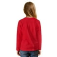 thumbnail image 2 of Xixirimido Christmas Reindeer Red Pattern Girls Long Sleeve Shirt Kids Crewneck T-Shirts Trendy 3D Graphic Tie-hem Cute Tees for Fall Winter, Size 9-10, 2 of 7