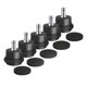 thumbnail image 3 of 10 Piezas Bell Glides Ruedas Giratorias para Sillas de Oficina O Taburetes de Repuesto para Ruedas Fijas, 3 of 8