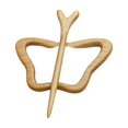 thumbnail image 1 of Zmoon Wooden Brooch, 1 of 1
