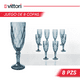 thumbnail image 2 of Juego 8 Copas de Vidrio Cristal para Champaña Vino Agua Color Azul Cobalto, 2 of 6