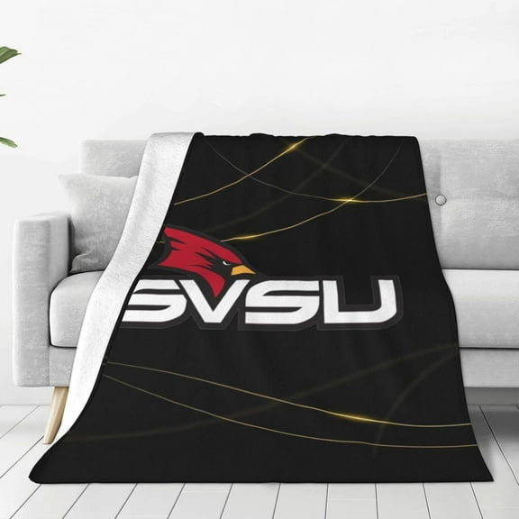 Saginaw Valley State University Logo Blanket Large Luxury Fleece Soft Anti-Static Anti-Pilling Flannel Bed Blanket