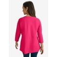 thumbnail image 2 of Jessica London Women's Plus Size Stretch Cotton Notch Neck Tunic, 2 of 5