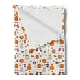 thumbnail image 2 of Ghost Soft Flannel Fleece Blanket, Cartoon Pattern of Pumpkin Ghost Skull and Other Elements Inspired by Halloween Party, Cozy Plush for Indoor and Outdoor Use, 60" x 80", Multicolor, by Ambesonne, 2 of 5
