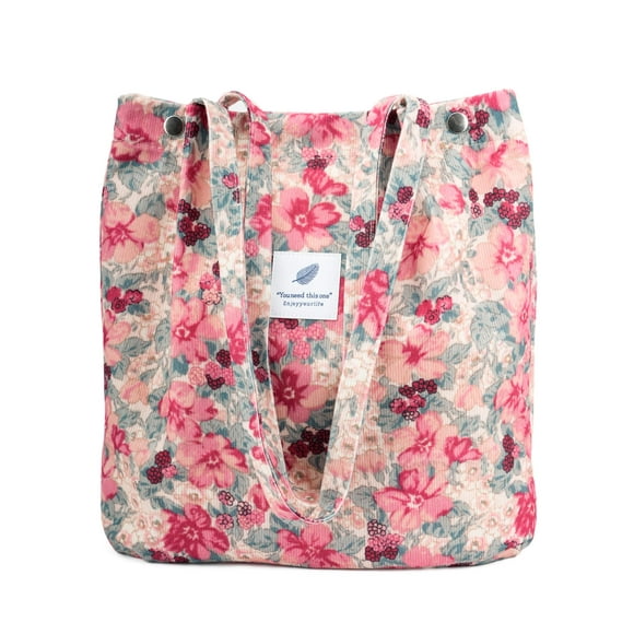 Bolso TOPASION Camellia de pana 34x32x11 cm