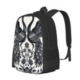 thumbnail image 1 of Disketp Artistic Black White Peacocks Mochila Minimalista de Gran Capacidad, Mochila de Viaje para Escuela, Trabajo o Uso Diario, 1 of 6