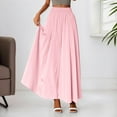 thumbnail image 2 of Women's Casual Palazzo Pants Elastic Waist Flowy Wide Leg Comfortable Pure Color Versatile Spring Summer Fall Everyday Outfit, 2 of 2