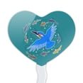 thumbnail image 2 of Kingfisher Bird Swimming with Fish Heart Love Cupcake Picks Toppers Decoration Set of 6, 2 of 6