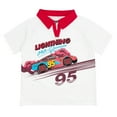 thumbnail image 3 of Disney Cars Lightning McQueen Polo Shirt and Fleece Jogger Pants Outfit Set Toddler to Big Kid, 3 of 5