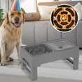 thumbnail image 4 of Tazón de Comida para Gatitos y Perros Grandes Medianos y Pequeños Sunnimix Gris Cuencos dobles para perros, 4 of 7