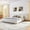 Beige+MDF, variant on LHYY King Size Extra Large Platform Bed,Soft Chenille Fabric Frame,Curved Headboard,Reinforced Electroplated Metal Legs,Flexible DIY Side Space Design-Beige