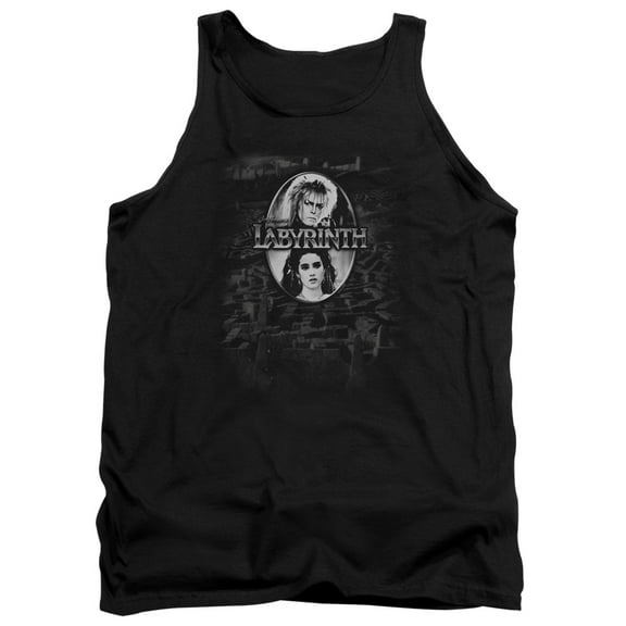 Labyrinth Maze Adult Tank Top Black