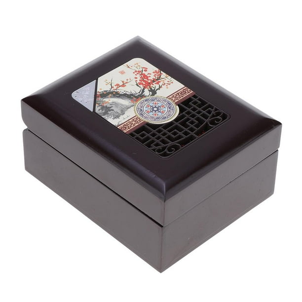 Caja Organizadora de Joyas de para Mujeres/niñas, Caja de Almacenamiento de Exhibición de Joyas de Decorativa para Anillos, P Marron oscuro Fernando Vitrina de joyería