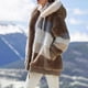 thumbnail image 3 of Gibobby Chamarra de invierno para mujer, chamarra de forro polar para mujer, para otoño e invierno, cálida, gruesa, peluda, con cierre(Marrón,M), 3 of 5