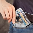 thumbnail image 3 of Tarjetero Fintie Slim, minimalista, de piel con bloqueo RFID, 3 of 7