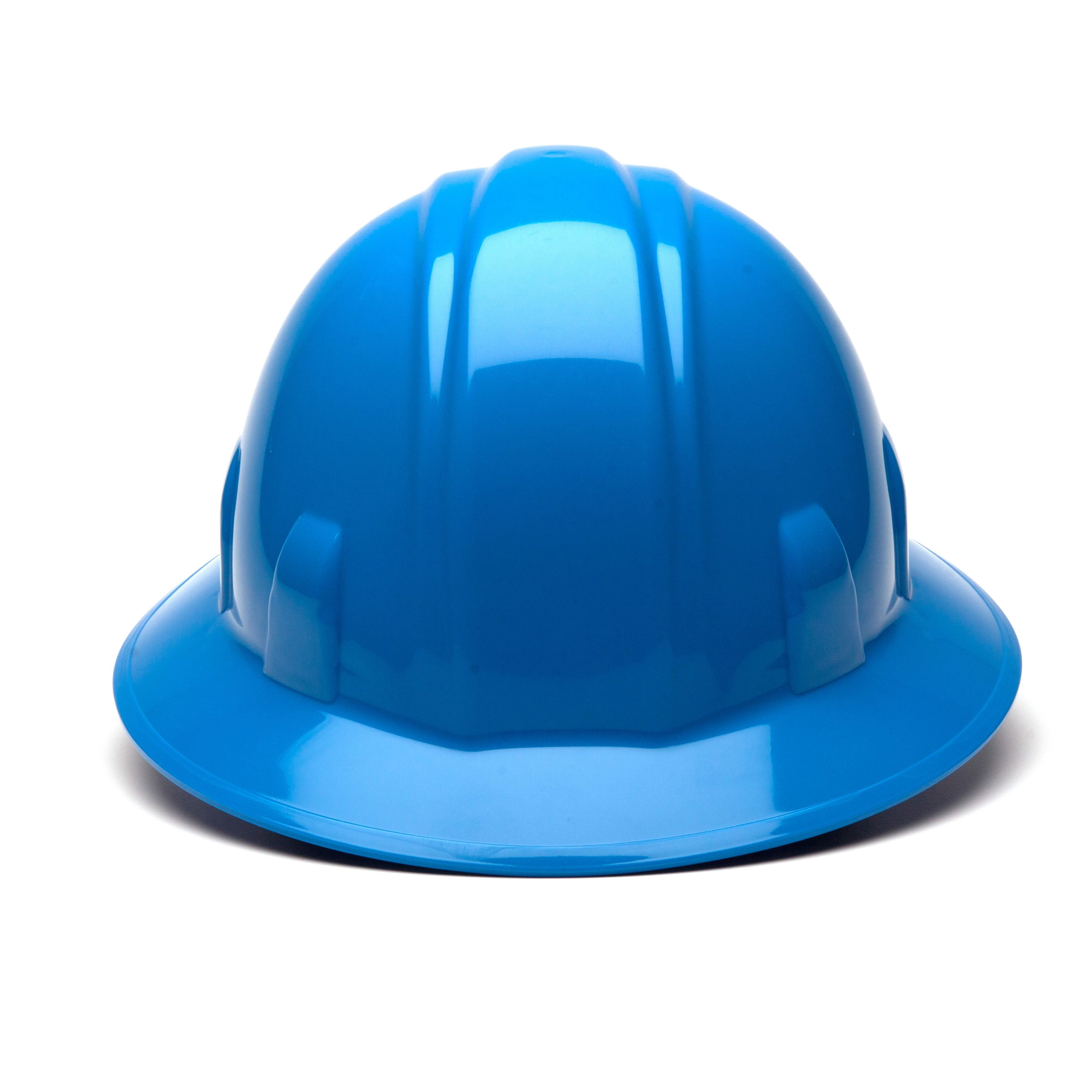 12-Pyramex SL Series Full Brim Hard Hat HP24162 Light Blue Full Brim Style 4-Poi