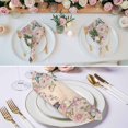 thumbnail image 3 of Vintage Spring Floral Cloth Napkins, Elegant Flowers Butterflies Farmhouse Washable and Reusable Dinner Napkins Set of 6, Table Napkin for Kitchen Party Birthday Wedding Hotel Housewarming 20"x20", 3 of 9