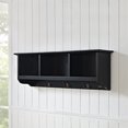 thumbnail image 2 of Crosley Brennan 3 Cubby Wall Mounted Coat Rack in Black, 2 of 5