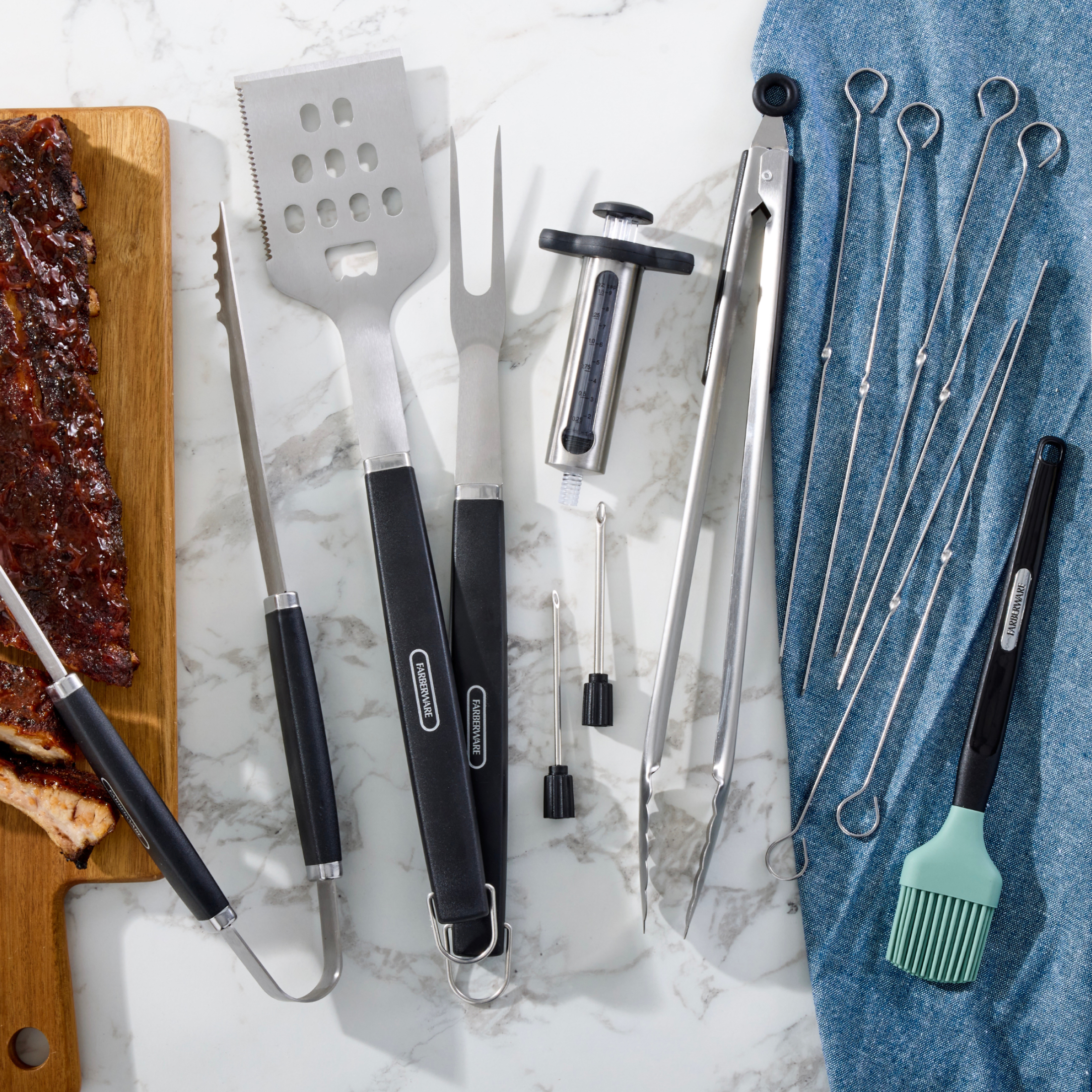 Farberware Professional 3-Piece BBQ Grill Tool Set photo 7