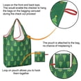 thumbnail image 4 of 5 Pack Foldable Shopping Bag,Green Christmas Tree Pattern Reusable Grocery Bags with Pockets,Large Reusable Tote Bags with Handles Waterproof & Lightweight, 4 of 6