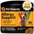 thumbnail image 1 of Suplemento Pet Honesty para aliviar la picazón de la alergia para perros, 90 masticables, 1 of 9