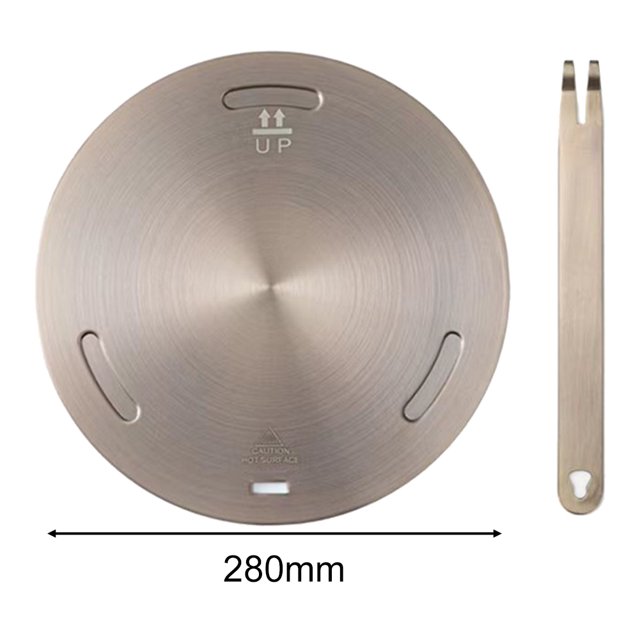 Plaque de Conduction Thermique pour Cuisinière à Induction de Cuisine, Plaque Diffuseur en Acier Inoxydable
