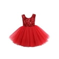 thumbnail image 1 of Dewadbow Sequins Kids Baby Flower Girl Dress Tutu Party Dress Wedding Bridesmaid Dresses, 1 of 5