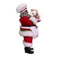 thumbnail image 2 of Kurt Adler 10.5" Fabriche Gingerbread Chef Christmas Santa Figurine, 2 of 7