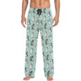 thumbnail image 2 of FREEAMG Skating Penguin Pajama Pants for Men, Men's Separate Bottoms, Pure Cotton Comfortable Lounge Pants（301）, 2 of 7