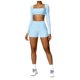 thumbnail image 1 of Conjuntos de entrenamiento de 2 piezas for mujer, sujetador deportivo acolchado de manga larga, trajes de gimnasio de cintura alta con, 1 of 5