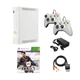 thumbnail image 1 of Microsoft Xbox 360 Original Gaming Console Bundle, Includes 2 Wired Controllers, FIFA 14 Sports Game, and Essential Power/AV Cables (Refurbished), 1 of 8