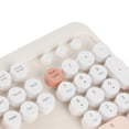 thumbnail image 3 of Wireless Keyboard and Mouse Combo Lovely Cordless Retro Round Keycap Keyboard 1600 DPI Optical Mouse for Win for OS X Beige, 3 of 4