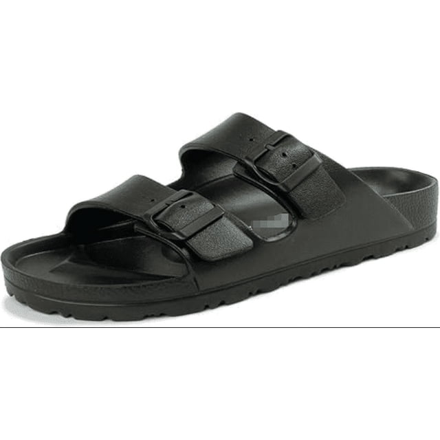 Sandales Légères Confortables pour Femmes Eva Réglable Double Boucle Sandales Plates Chaussures pour Femmes Filles