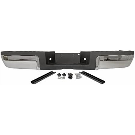 Rear Step Bumper Assembly Compatible with 2008-2012 Ford F-250 F-350 Super Duty 08-12 FO1103148 Chrome Without Park Assist