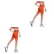 thumbnail image 2 of Minnieouse Pantalones de Yoga para mujer, pantalones transpirables suaves absorbentes de sudor, pantalones de cintura alta, ropa deportiva para Naranja METRO 2piezas, 2 of 6