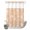 Cream, Apricot, Peach, Coral, variant on No Hook Shower Curtain, Spring Flowers Shower Curtains for Bathroom with See Through Top Window, Rustic Farmhouse Floral Botanical Mint Green Waterproof & Washable Bath Curtain Small Stall 36"x78"