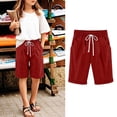 thumbnail image 2 of DxhmoneyHXGirls Shorts Summer Baggy Bermuda Shorts Loose Fit Elastic Waist Drawstring Wide Leg Workout Shorts with Pockets for 4-15Years, 2 of 7
