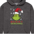 thumbnail image 3 of Dr. Seuss - Merry Grinchmas Santa Grinch - Men's Pullover Hooded Fleece Sweatshirt, 3 of 5