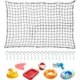 thumbnail image 1 of Swimming Pool Storage Bag, Wind-Proof Pool Float Storage Net, Large Capacity Pools Side Fence Toy Holder, Weather-resistant Swimming Pools Toy Float Storages For Bathroom Backyard Water Park Balls, 1 of 9