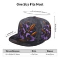 thumbnail image 2 of Flat Bill Trucker Hats for Women Men - Ornate Purple Floral Vase Adjustable Flat Baseball Cap Snapback Hats Dad Hats for Men, 2 of 7