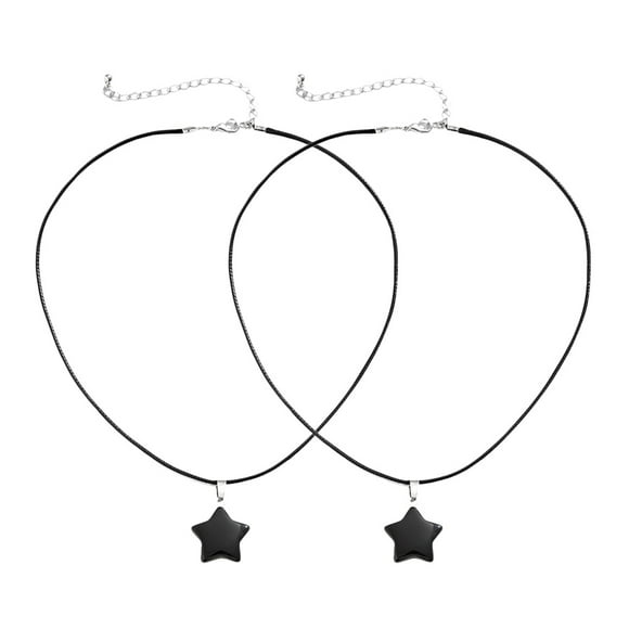 2pcs Star Necklace Star Charm Necklace Teen Girls Jewelry Star Pendant Ornaments