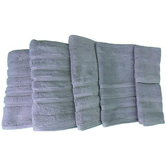 Homeway Decor 543706 Cotton Zero Twist Towels - Bath, Hand & Wash - Grey