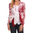 thumbnail image 3 of Sakkas Nichole summer gauze featherweight patterned versitile sheer scarf wrap - 1-Red - One Size Regular, 3 of 5