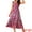 Hot Pink, variant on DARING DIVA Women's Floral Square Neck Ruffle Cap Sleeve Maxi Dresses L Green