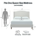thumbnail image 7 of Miniyam 54" High Queen Size Upholstered Bed with Wingback Headboard for Adult, Ivory White, 7 of 7