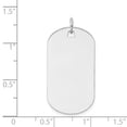 thumbnail image 2 of FJC Finejewelers 14 kt White Gold Plain .027 Gauge Engraveable Dog Tag Disc Charm 33 mm x 16 mm, 2 of 5