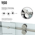 thumbnail image 6 of VIGO Elan 56 to 60 in. W x 66 in. H Sliding Frameless Tub Door in Stainless Steel with 3/8 in. (10mm) Clear Glass, 6 of 14