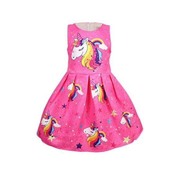 Summer Dresses for Girls Pink Unicorn Summer Clothes for Teen Girls 6 3T