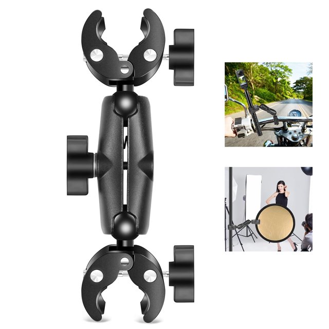 Soporte de cámara PULUZ Super Clamp Double para bicicleta