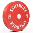 thumbnail image 1 of Synergee Color Bumper Plates Strength Conditioning Workouts Weightlifting 55lbs Single, 1 of 4